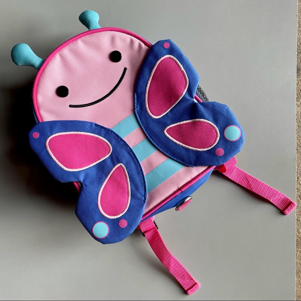 Skip Hop Pink & Purple Butterfly Toddler Backpack - Picture 1 of 9